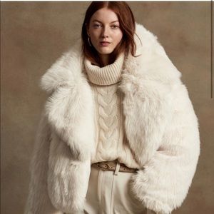 Banana Republic faux fur coat